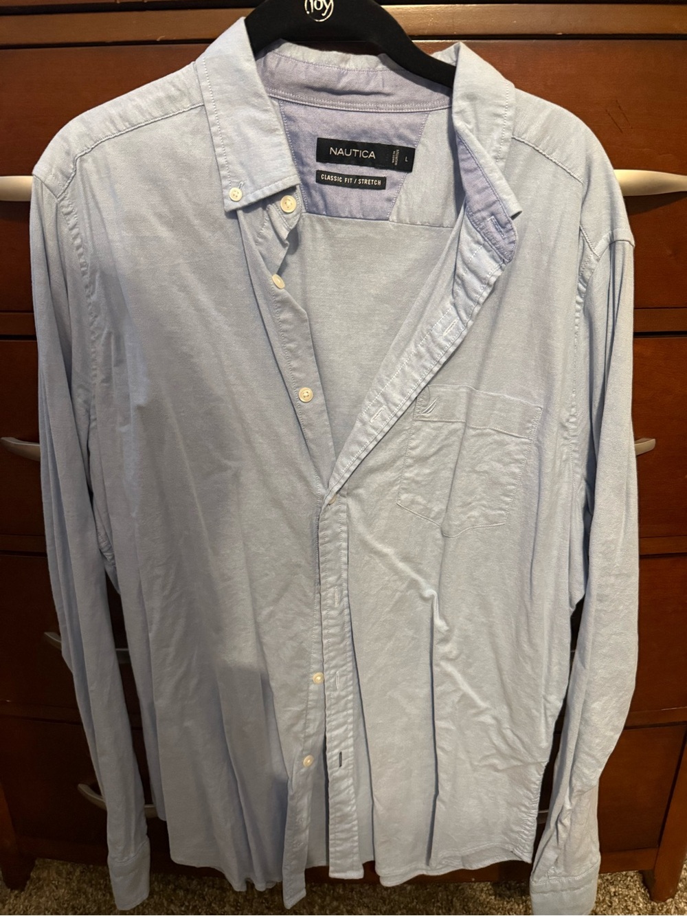 Nautica Light Blue Long-Sleeve Button-Down Shirt
